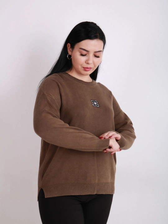 Женский свитер из кашемира с вышивкой, универсальный размер L–XL