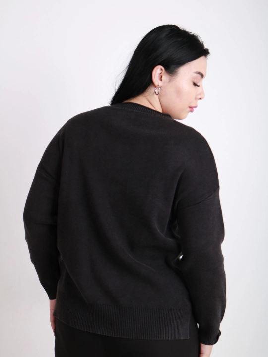 Женский свитер из кашемира с вышивкой, универсальный размер L–XL