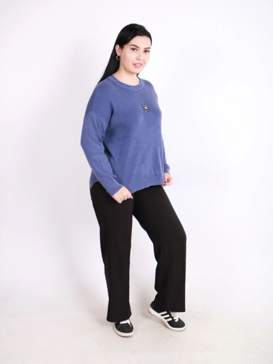 Женский свитер из кашемира с вышивкой, универсальный размер L–XL