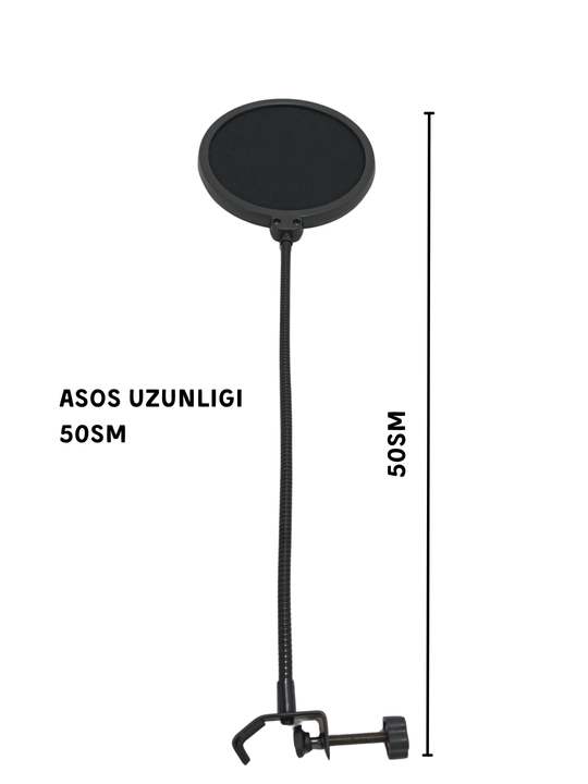 Pop filter mikrofonlar uchun shamoldan to'suvchi parda