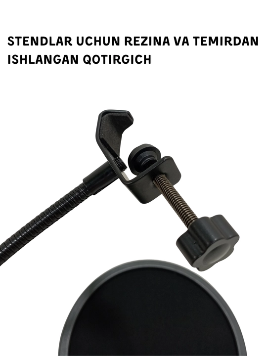 Pop filter mikrofonlar uchun shamoldan to'suvchi parda