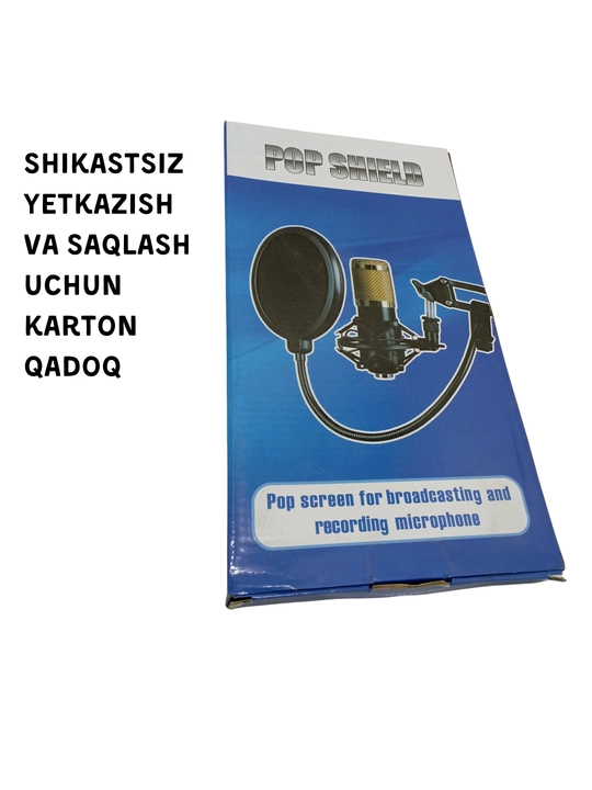 Pop filter mikrofonlar uchun shamoldan to'suvchi parda