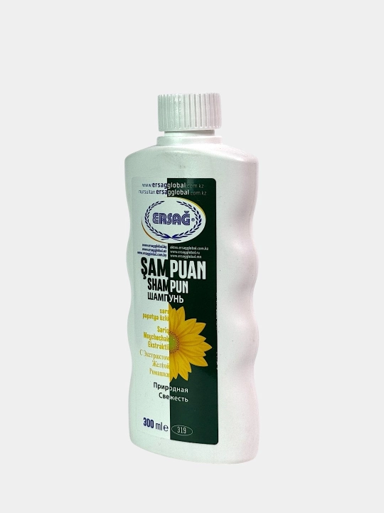 Shampun sariq romashka ekstrakti bilan, 300 ml, soch to‘kilishiga qarshi