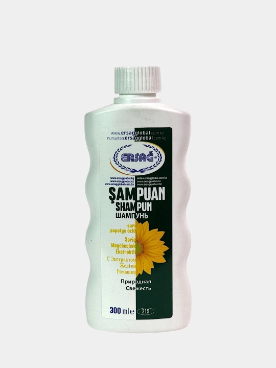 Shampun sariq romashka ekstrakti bilan, 300 ml, soch to‘kilishiga qarshi