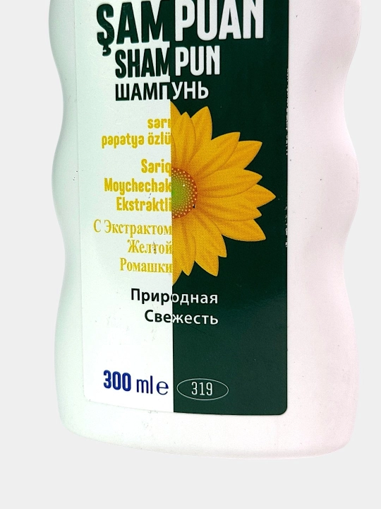 Shampun sariq romashka ekstrakti bilan, 300 ml, soch to‘kilishiga qarshi