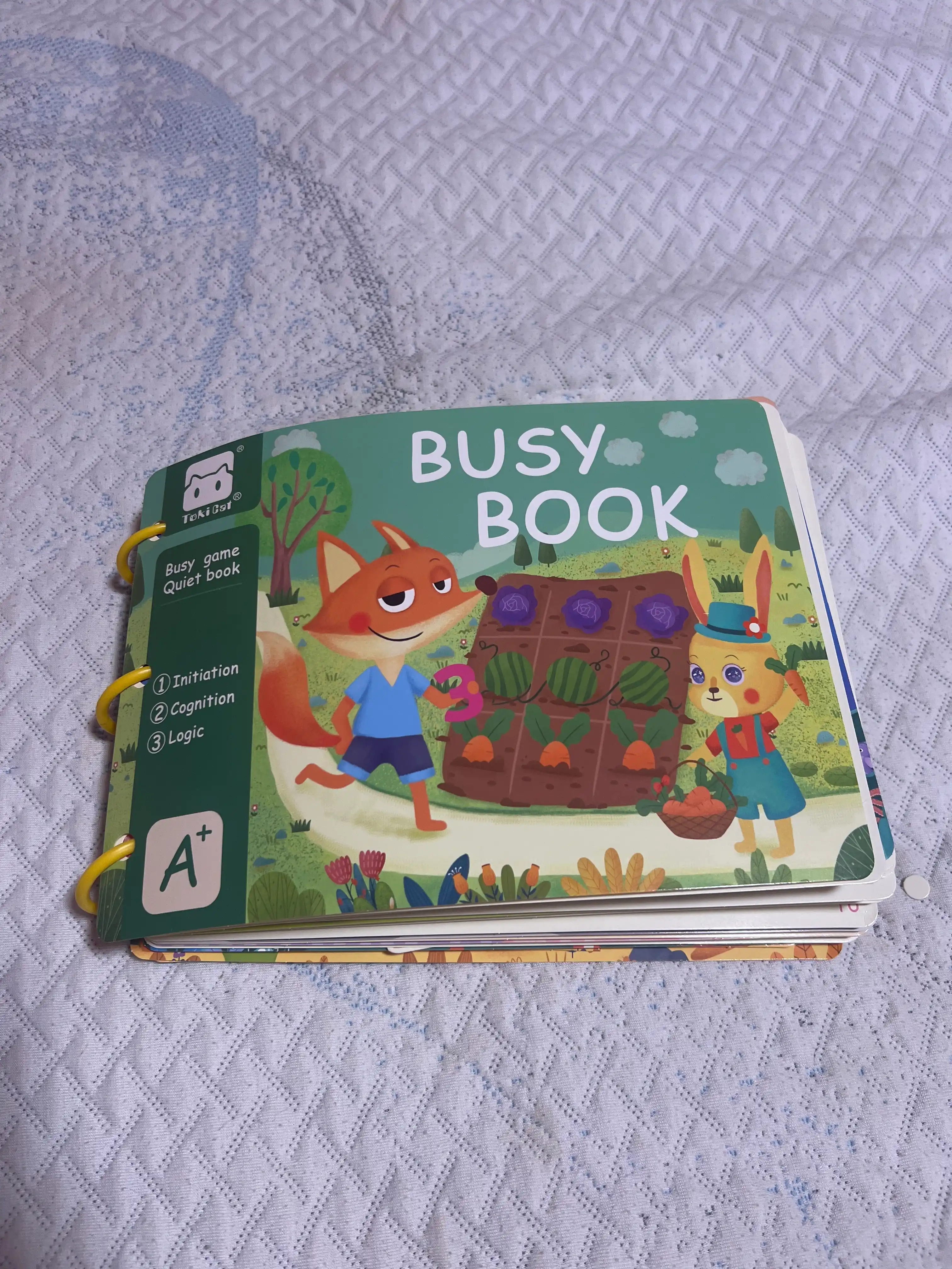 Развивающая книжка для детей BusyBook, Монтессори, липкий Бизибук на липучке