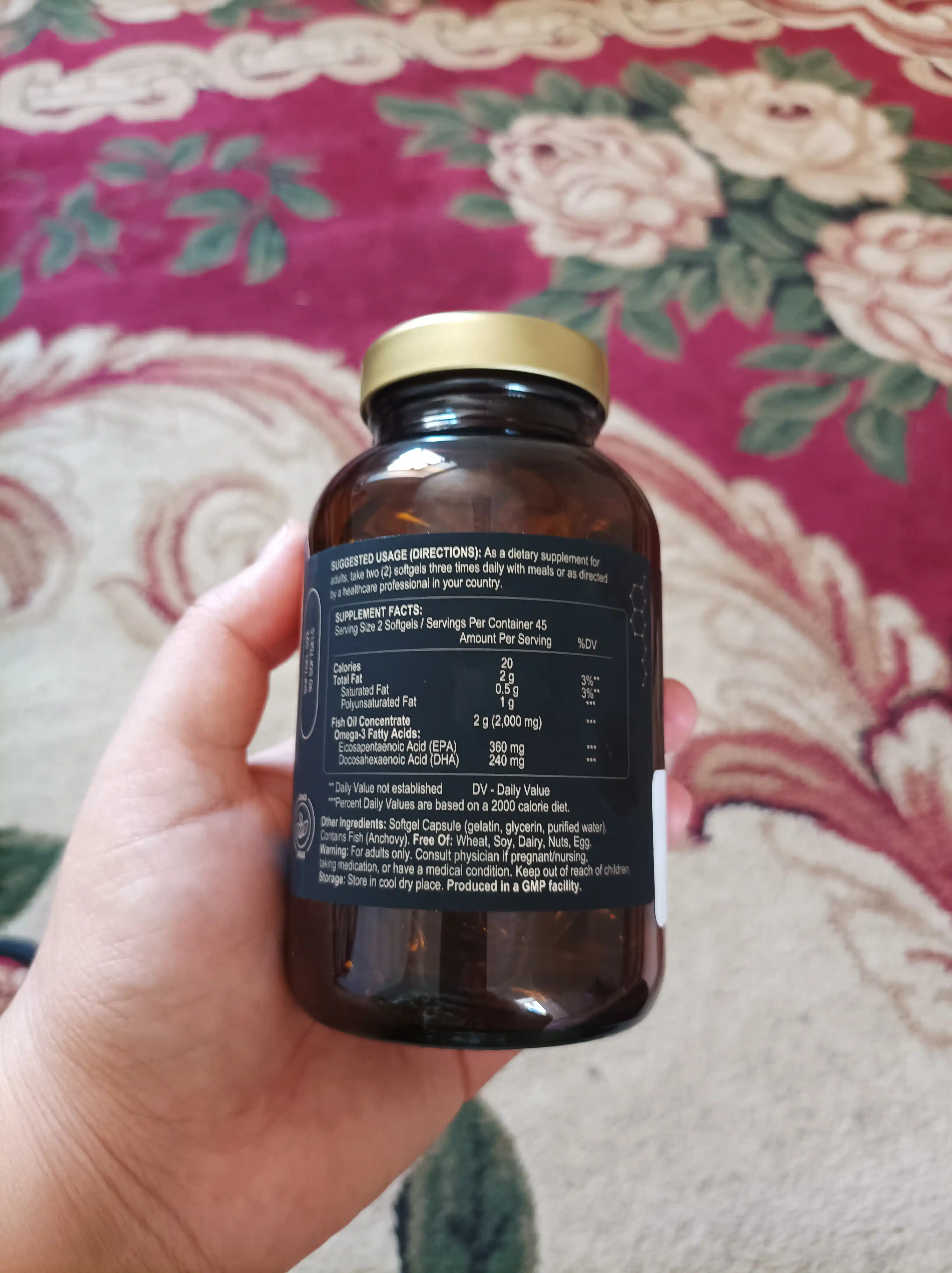 Омега 3 (Omega 3) Рыбий жир 1000мг 90 софтгель baliq yo'gi FUEL UP стекляная упаковка