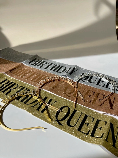Набор для дня рождения «Birthday Queen» — лента и ободок