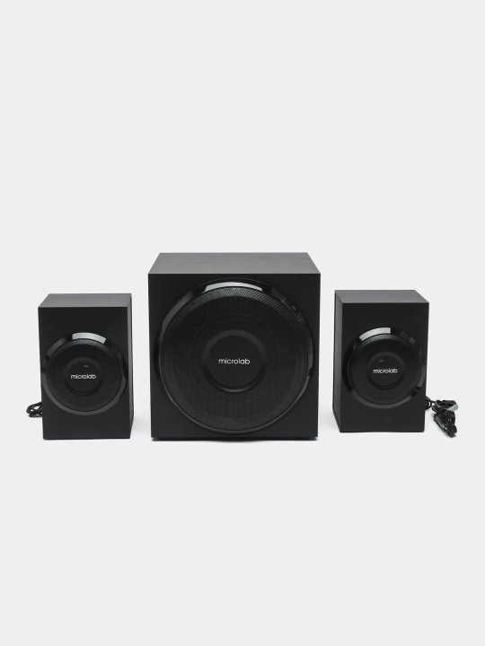 Сабвуфер Microlab M-110 / 2.1 / 11 Вт RMS (2×3 Вт + 5 Вт) / AUX / RCA / MDF корпус - 