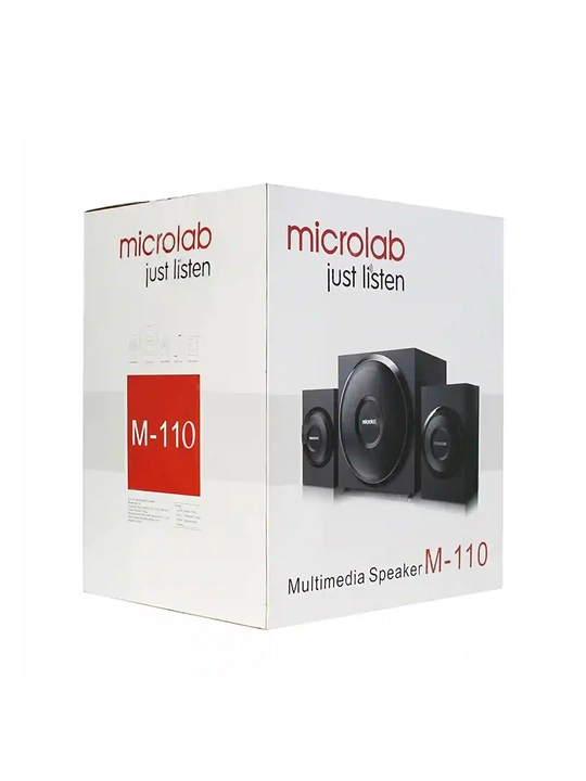 Сабвуфер Microlab M-110 / 2.1 / 11 Вт RMS (2×3 Вт + 5 Вт) / AUX / RCA / MDF корпус