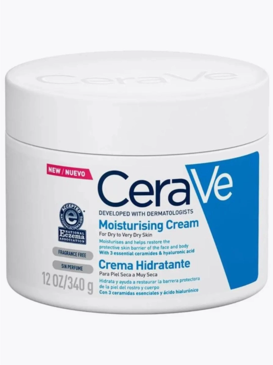 CeraVe 340, yuz va tana uchun namlantiruvchi krem, quruq, dag‘al va notekis teri uchun, 340 gr