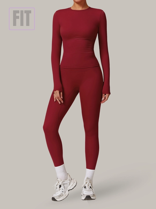 Fitnes va yoga uchun ayollar sport skims longslivi FIT, kompressiyali rashgard, slim