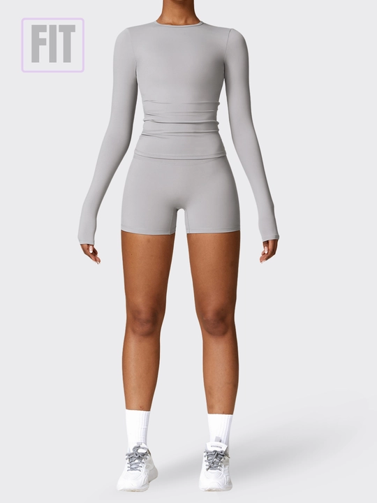 Fitnes va yoga uchun ayollar sport skims longslivi FIT, kompressiyali rashgard, slim