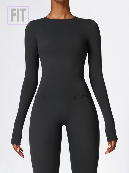 Fitnes va yoga uchun ayollar sport skims longslivi FIT, kompressiyali rashgard, slim