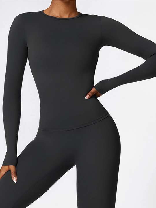 Fitnes va yoga uchun ayollar sport skims longslivi FIT, kompressiyali rashgard, slim