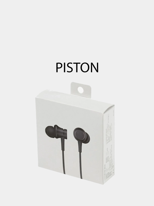 Наушники проводные Xiaomi Piston, вакуумные, черные, разъем mini jack 3.5