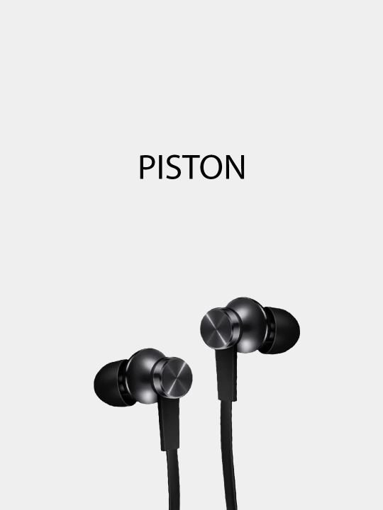 Наушники проводные Xiaomi Piston, вакуумные, черные, разъем mini jack 3.5