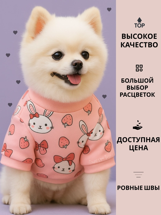 Толстовка, одежда, теплая, для маленьких собак, для животных