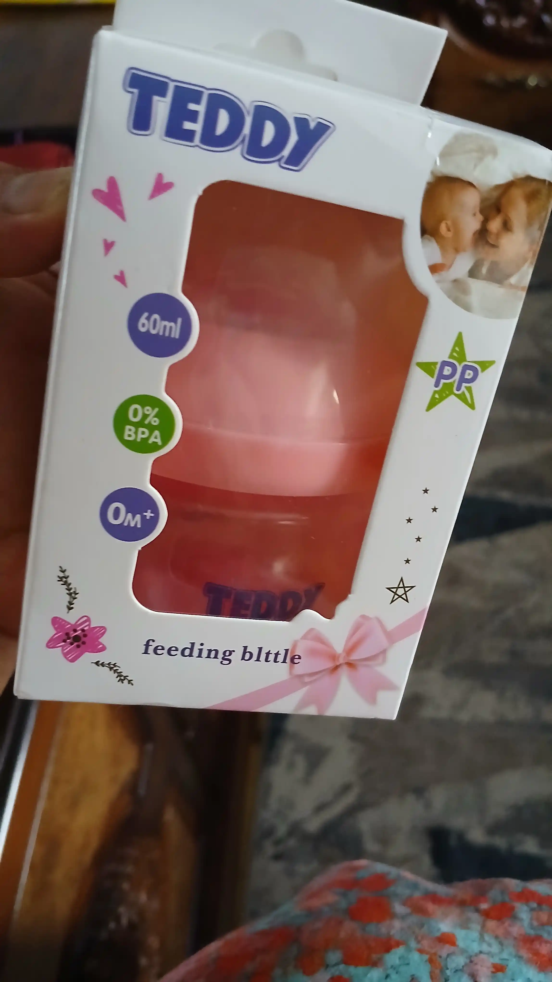 Kasha uchun bolalar butilkasi Teddy, to‘kilmaydi, ruchkali, 60, 125, 260, 330 ml