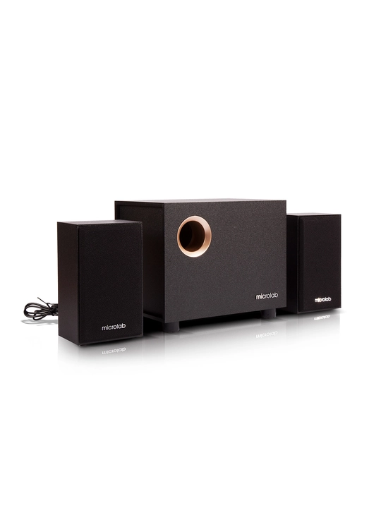 Сабвуфер Microlab M‑105 / 2.1 / 10 Вт RMS (2×2,5 Вт + 5 Вт) / AUX / MDF корпус - 