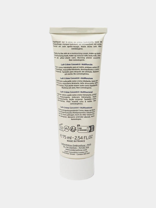 Ko'p funktsiyali oziqlantiruvchi, namlantiruvchi krem Embryolisse Lait-Creme Fluide-sut