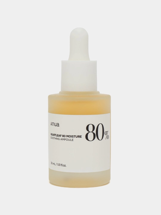 Yuz zardobi namlovchi Anua, Heartleaf 80% Moisture Soothing Ampoule, 30 ml