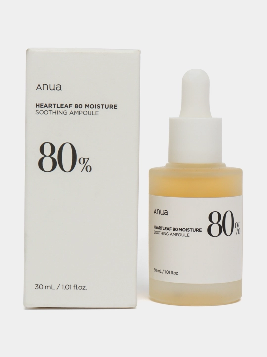 Yuz zardobi namlovchi Anua, Heartleaf 80% Moisture Soothing Ampoule, 30 ml - 