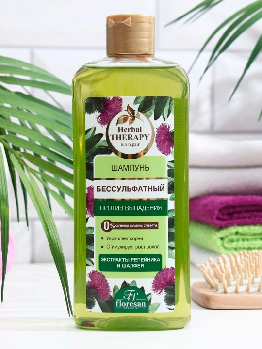 Бессульфатный шампунь Foresan, Herbal Therapy против выпадения, 400 мл