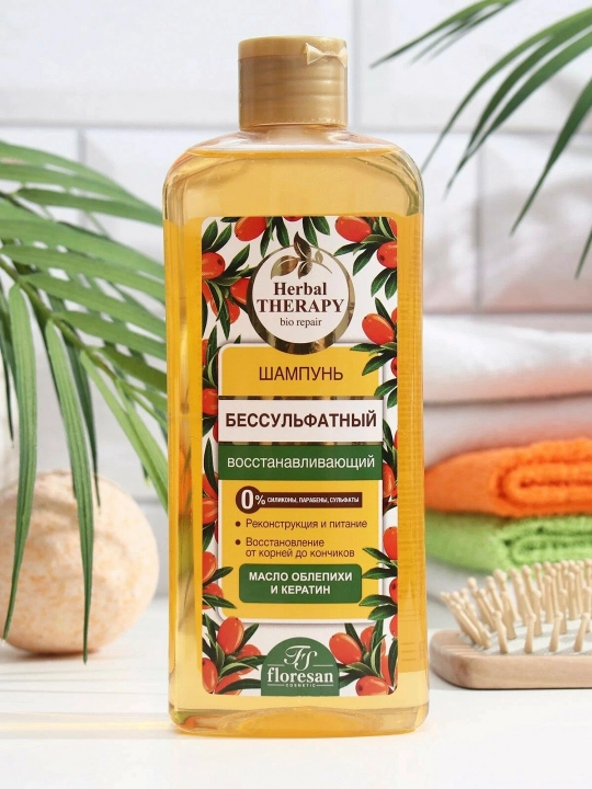 Sulfatsiz qayta tiklovchi shampun Floresan, Herbal Therapy, 400 ml