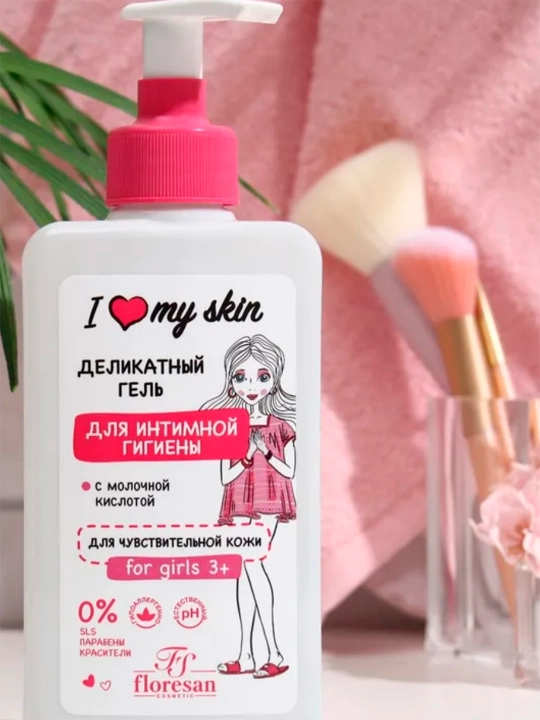 Intim gigiyena uchun nozik gel F-490 I Love My Skin, 250 ml