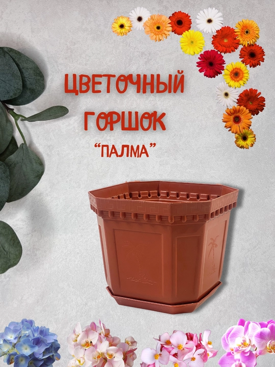 Gultuvak "palma" to'plami, 2,5 l - 5 l - 8 litr