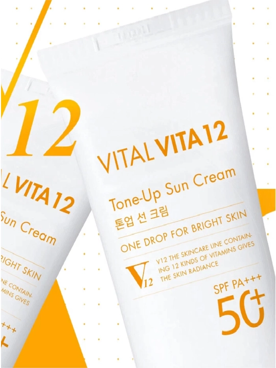 Tonirovka qiluvchi quyosh kremi, TonyMoly VITAL VITA12 TONE-UP SUN CREAM SET SPF50+