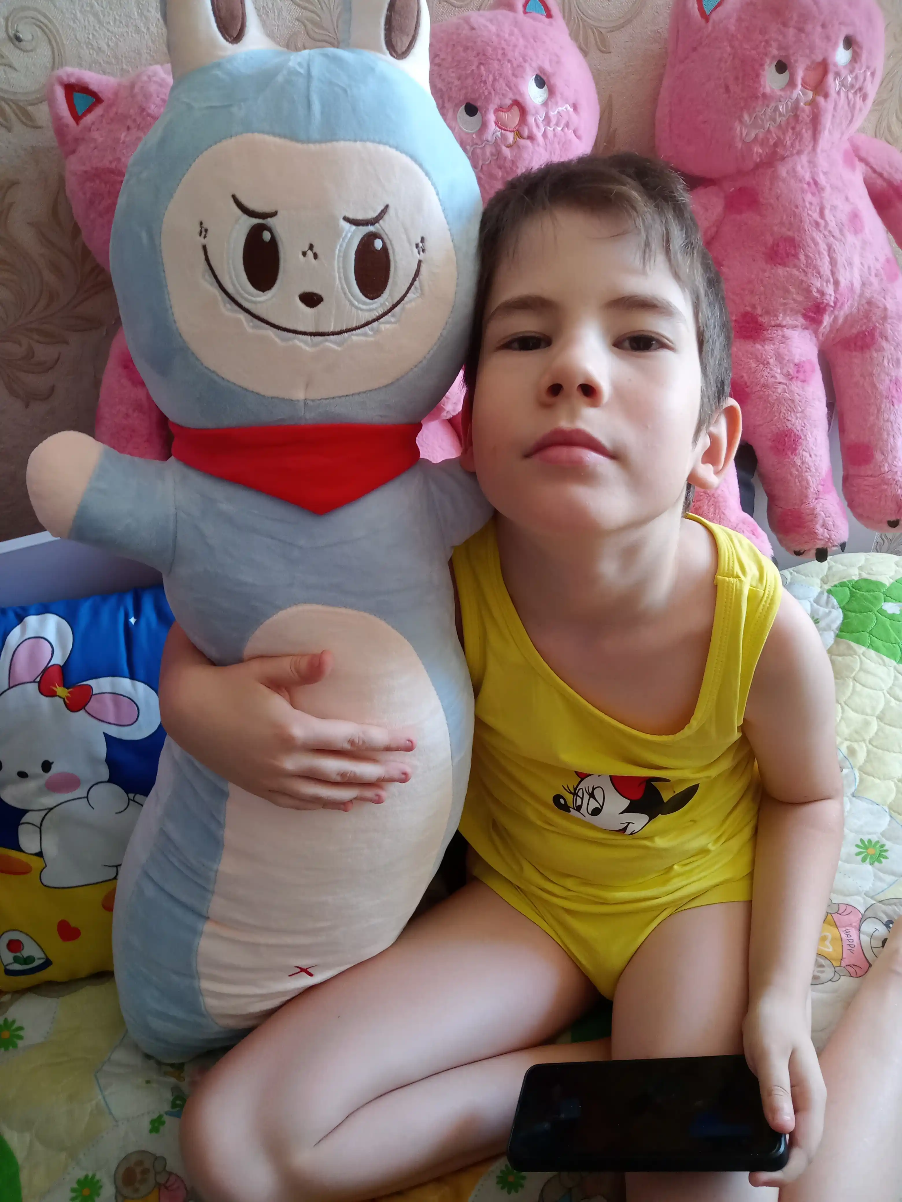 Детский комплект для девочки, 2-11 лет: шорты и майка, из хлопка