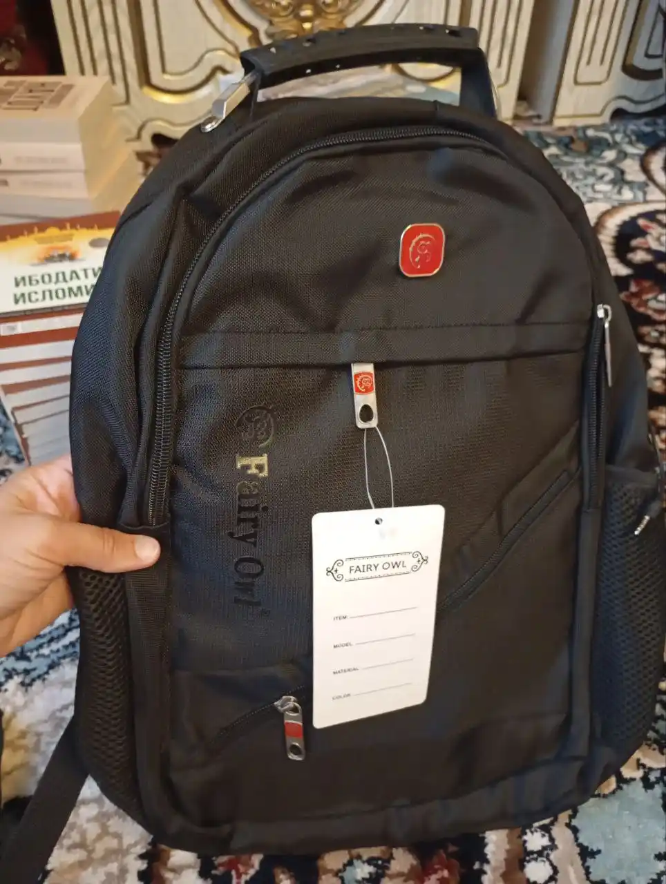 USB-portli ko‘p funksiyali maktab ryukzaki erkaklar uchun, noutbuk sig‘adigan