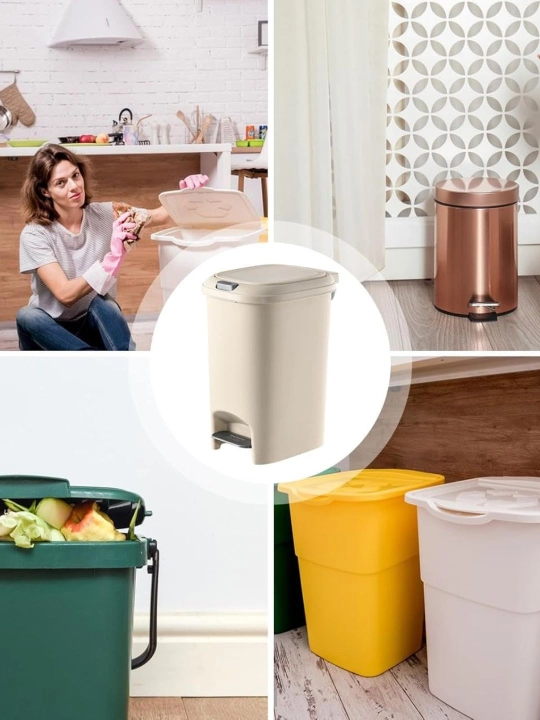 Uy va ofis uchun metall va plastikdan yasalgan chiqindi chelagi