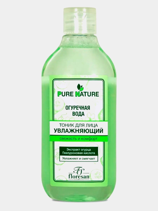 Тоник увлажняющий Floresan Pure nature огуречная вода Ф-636, 300 мл