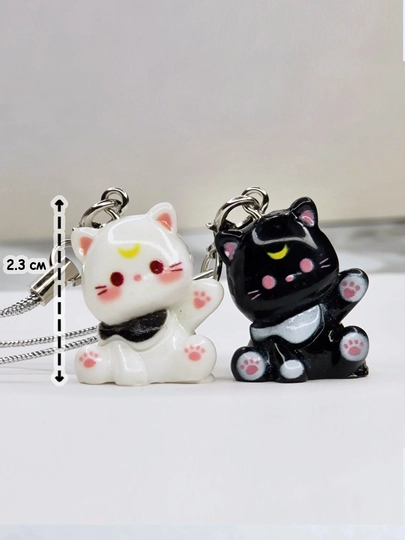 Парные брелоки Котики, для телефона, рюкзака и ключей, 2 шт — YUMEMAG-YUMKOT1