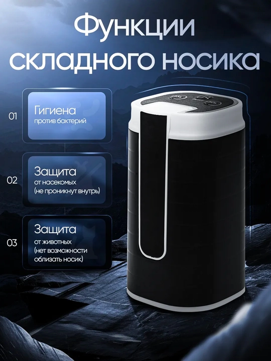 Электрическая помпа-диспенсер для воды, Универсальная для 5/10/18.9 л бутылей
