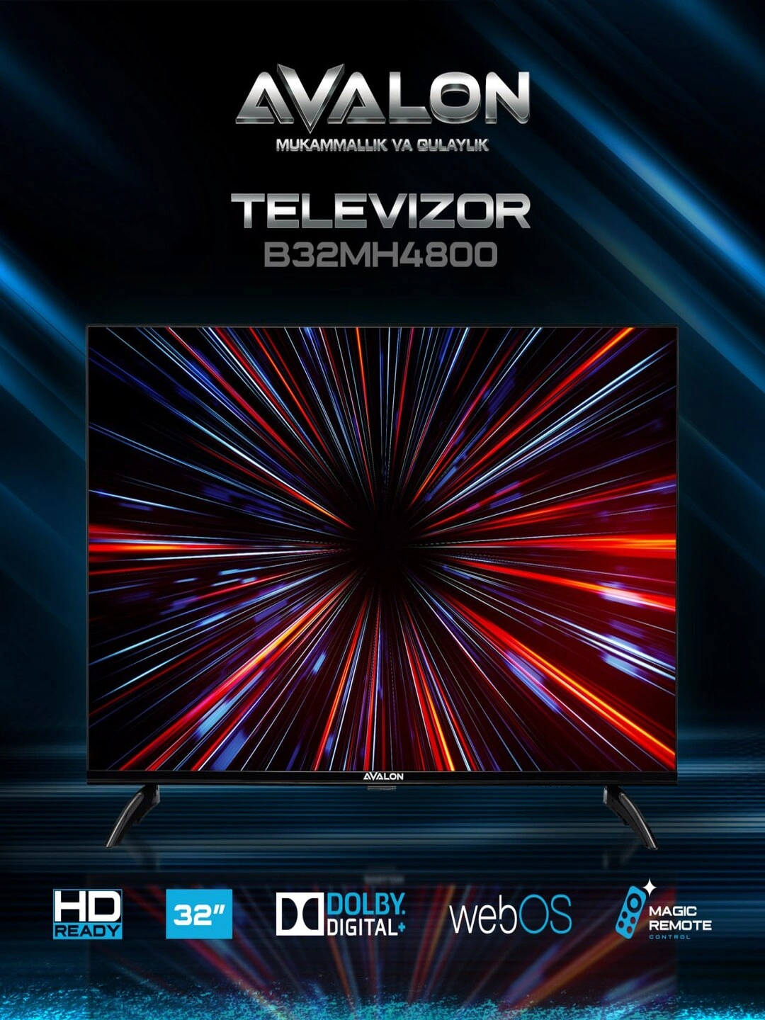 Телевизор Avalon 32 HD"43"50"55"65 QLED MQA800 4K Ultra HD за 1866000 сум со скидкой 63%. Uzum Market