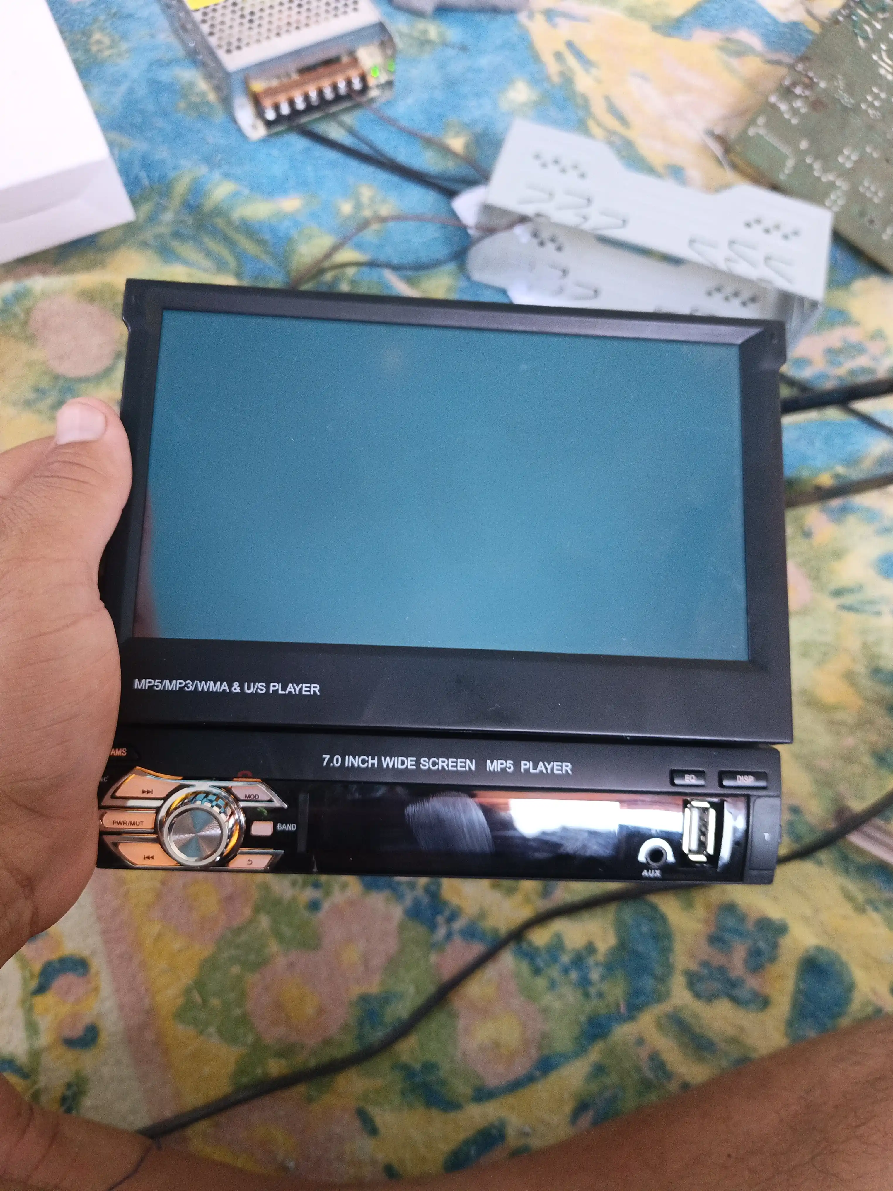 Автомагнитола 1 DIN, с выдвижным 7-дюймовым экраном, Bluetooth, AUX, USB, TF карта