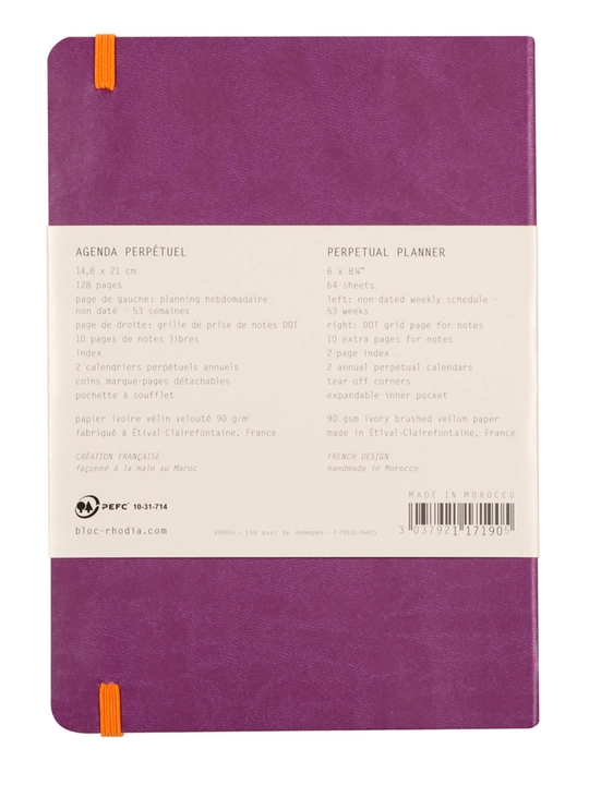 Планер дневник "RHODIA Perpetual - Undated planner", А5