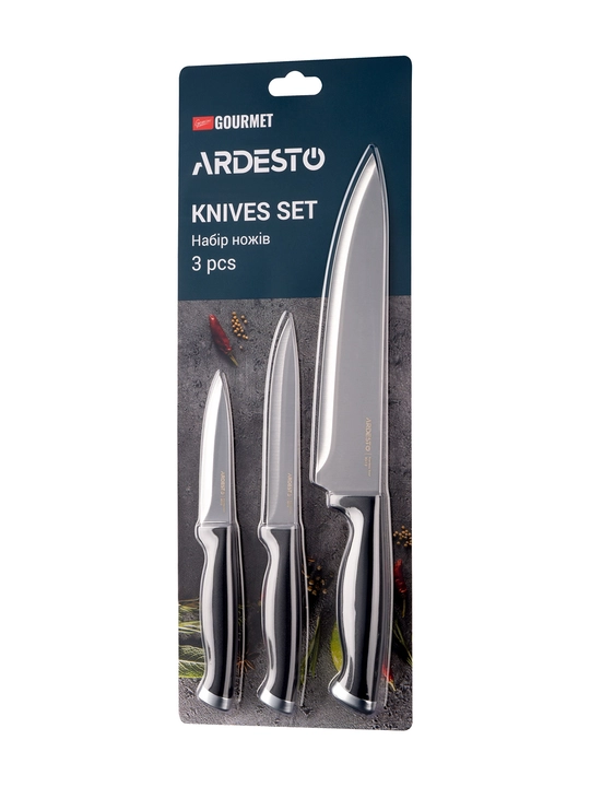 ARDESTO Gemini Gourmet zanglamaydigan po‘lat pichoq paketi, AR2103BL