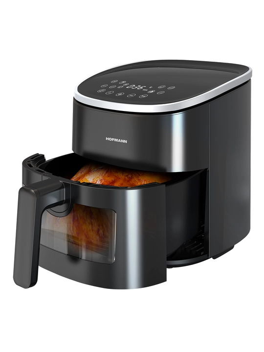 Аэрогриль HOFMANN SAF1308TPBK/H, чёрный, 1300 Вт — вкусно, быстро и полезно каждый день