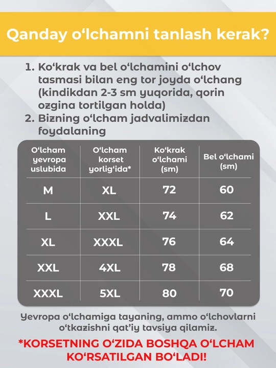 Ayollar korseti, tortuvchi, ozdiruvchi, bel va qorin shaklini tuzatish uchun