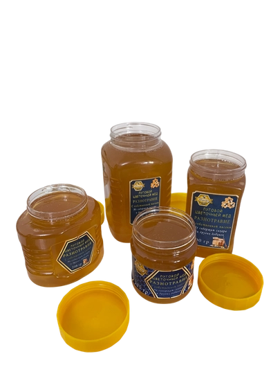 Натуральный Цветочный Мёд 1 кг/ 500 гр/ 300 гр — BEEKEEP-ЦВЕТПЛАСТ-500толс