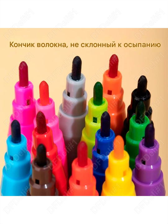 Фломастеры смываемые 18 цв. EC10013 Deli, 10013-EC