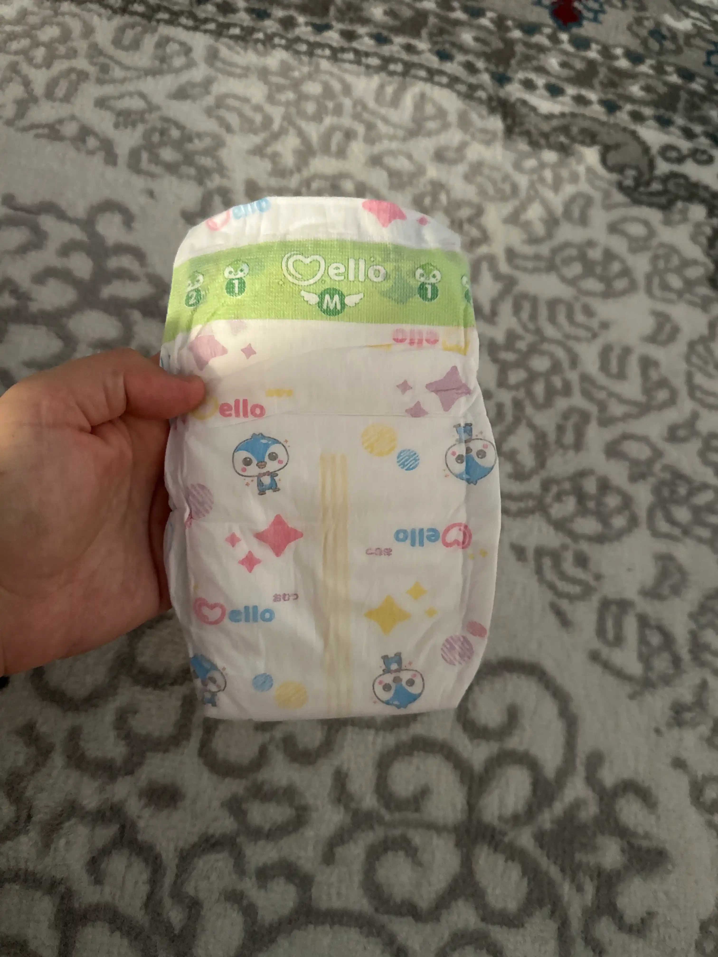 Yangi tug'ilgan chaqaloqlar uchun tagliklar MELLO,  M 6-10 kg, 62 dona