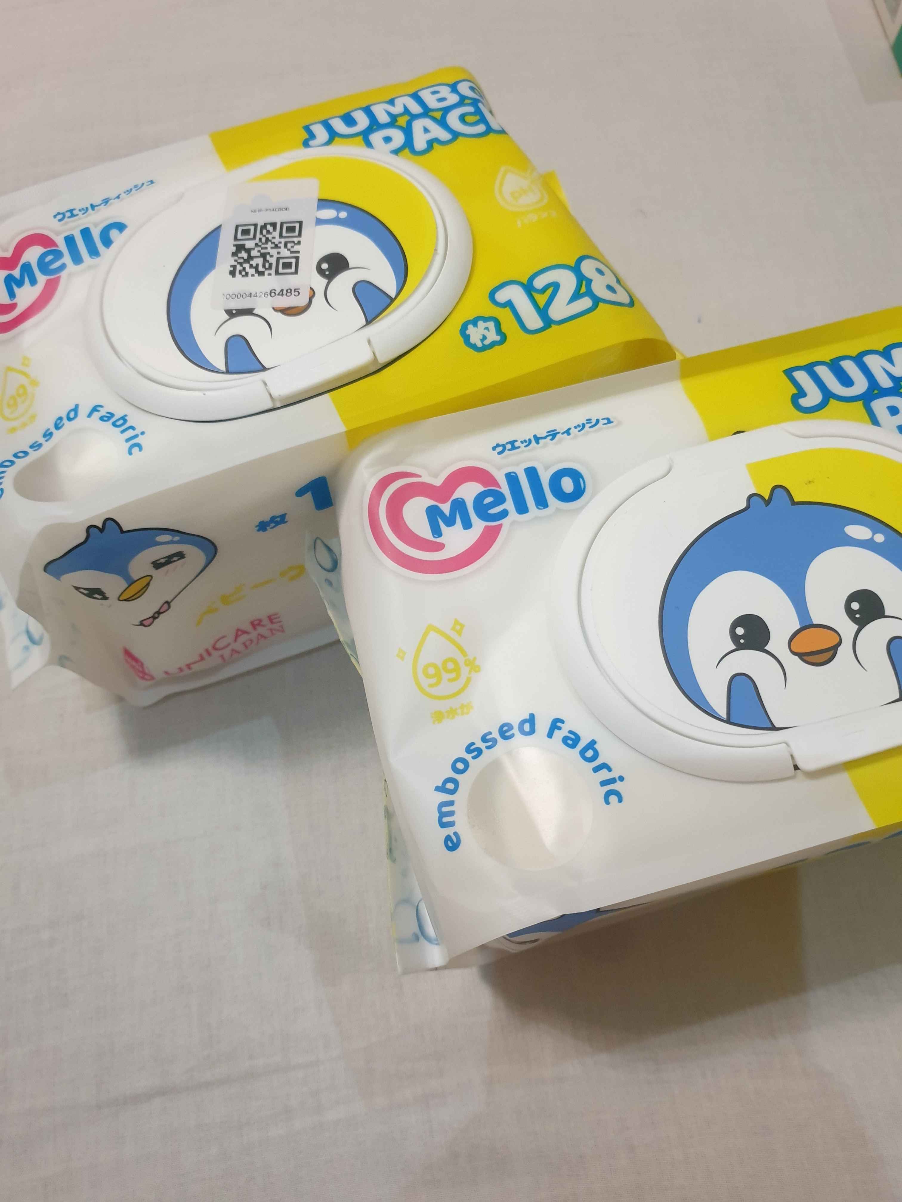 Gigienik nam salfetkalar Mello, 128 dona