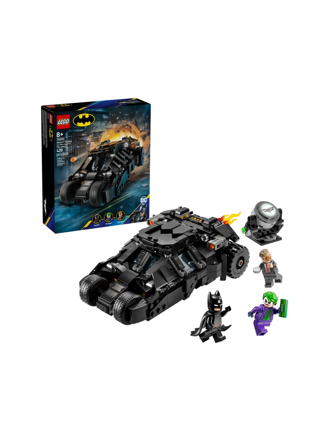 Конструктор LEGO Тумблер Бэтмена против Двуликого и Джокера 76303, 429 шт - 