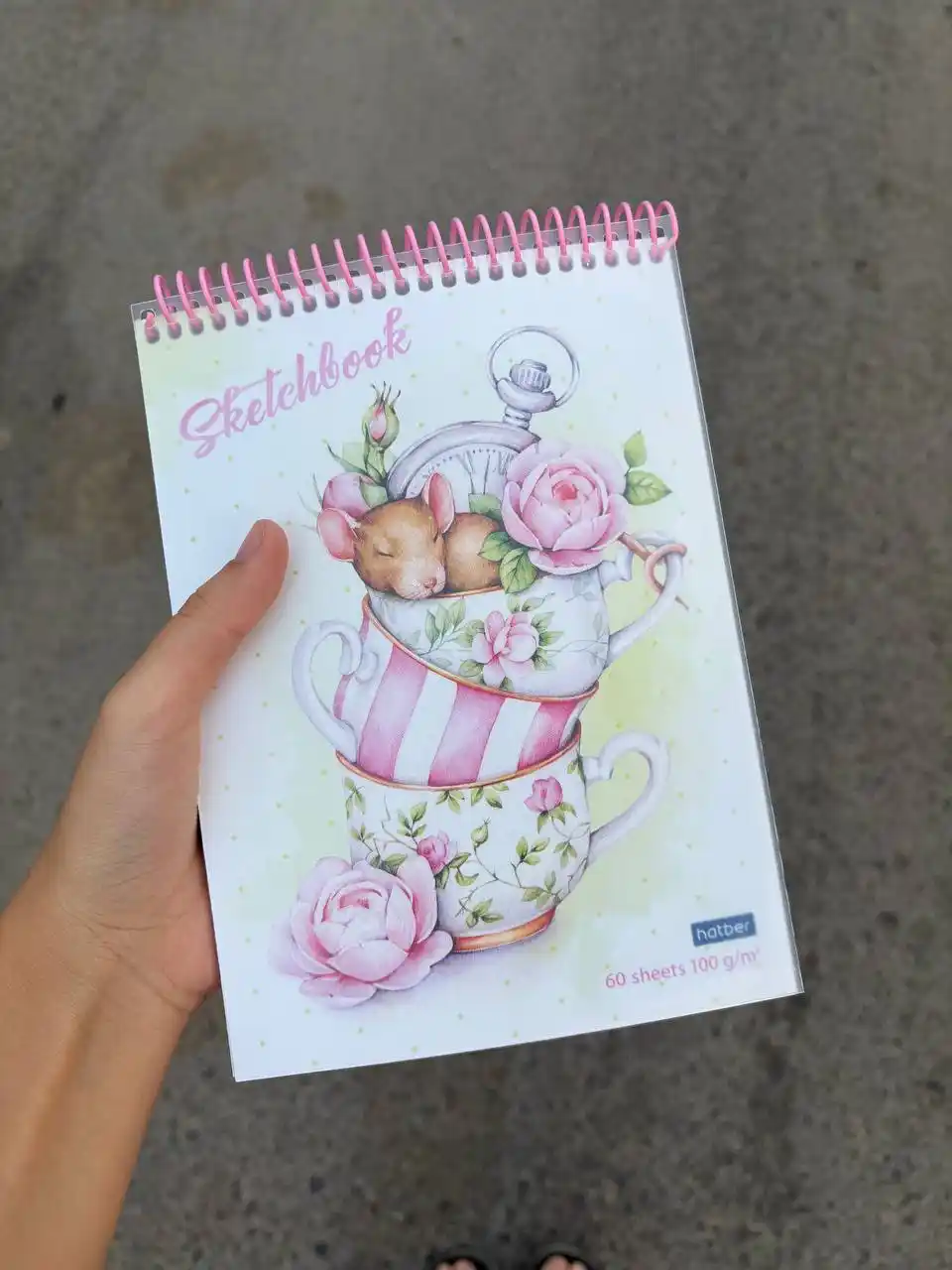 Блокнот SketchBook, 60 л, А5, 100г/кв, "Нежная акварель", 60Б5Aпс_22399